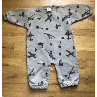 Wes & Willy Size 24M Sweatshirt Romper Planes & Pilots Foto 1 de 4