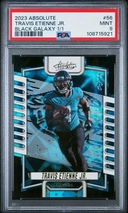 Travis Etienne Jr. 2023 Panini Absolute #56 Black Galaxy 1/1 PSA9 MINT Jaguars - Bild 1 von 2