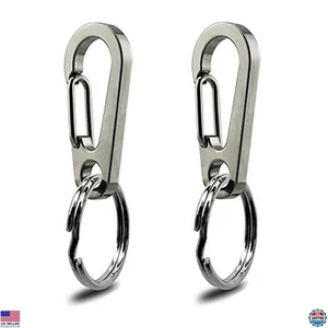 IVIA 2er Pack Dog Tag Clips - 304 Edelstahl Quick Clips mit Ringen für Haustiere - Bild 1 von 6