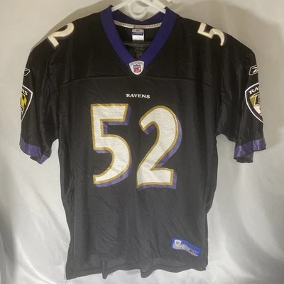 Camiseta deportiva vintage de los Baltimore Ravens XL Ray Lewis Reebok negra para hombre Foto 1 de 4