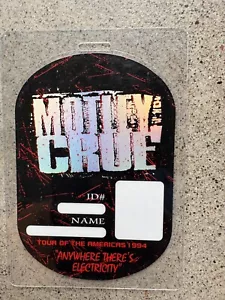 MOTLEY CRUE 1994 ÜBERALL DORT, WO ES ELEKTRIZITÄT TOUR LAMINIERTER BACKSTAGE-PASS - Bild 1 von 2