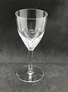 BACCARAT Genova Thumbprint Clear Crystal Claret Wine Glass 7.25"H Tiny Chip! - Picture 1 of 8