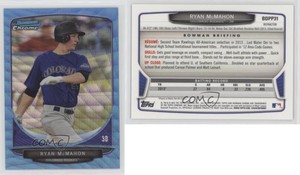 2013 Bowman Draft Draft Picks Chrome Blue Wave Refractor Ryan McMahon #BDPP31