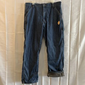 Wrangler Jeans Fleece Lined Carpenter Cargo 38x32 Cold Weather Pants New - Picture 1 of 12