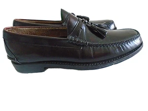 Johnston Murphy Leather Slip-On Loafer Tassels Mens Size 11.5 Brown - Picture 1 of 5