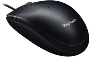 Logitech Corded Mouse M90 Black Wired USB Optical Tracking NEW FREE SHIPPING AU - Picture 1 of 4