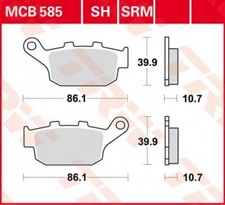 Brake lining for Yamaha XJ6 600 N RJ19 year 2010 TRW Lucas MCB585SH