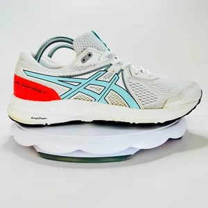 ASICS Gel-Contend 7 White Teal Orange Women's Sz 10 Running Shoes 1012A911 - Picture 1 of 11