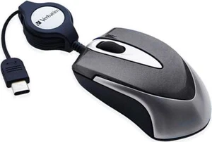 Verbatim 99235 USB-C Mini Optical Travel Mouse - Black - Retail - Picture 1 of 2