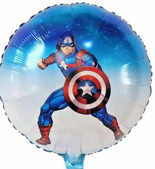Globo 18" Capitán América Superhéroe Cumpleaños Fiesta Decoraciones Regalos Mylar Foto 1 de 1