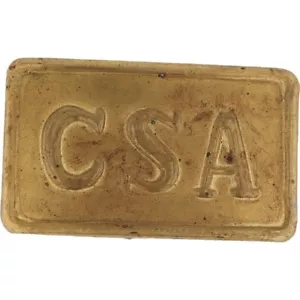 Boucle de ceinture vintage en laiton Cs CSA guerre civile États confédérés armée militaire - Photo 1 sur 5