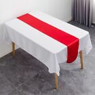Smooth Table Cover Solid Color Tablecloth Long Satin Table Runner  Banquet