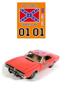 #01 Dukes of Hazzard 1/64 scale DECAL fits Auto World Tyco AFX Aurora Lifelike - Picture 1 of 4