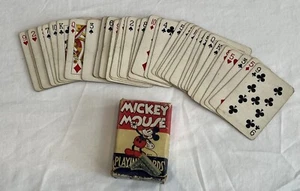 1930's - Walt Disney Enterprises - RARE Miniature Mickey Mouse Playing Card Game - Picture 1 of 3