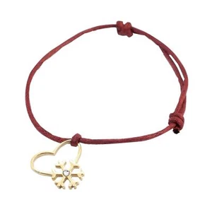Silver+Surf Gioielli Argento Snow Love Neve con Cristallo Cham Placcato Oro - Foto 1 di 5