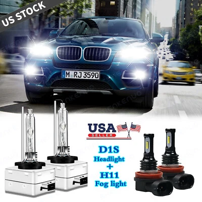 Faro LED HID haz alto/bajo para BMW X6 D1S+H11 2008-2013 2014 + bombilla antiniebla Foto 1 de 4