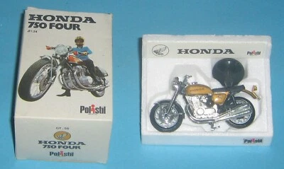 MOTO HONDA 750 FOUR 1:24 POLISTIL GT 60 POLITOYS DE COLECCIÓN NUEVO EN CAJA JUGUETE 1974 Foto 1 de 4