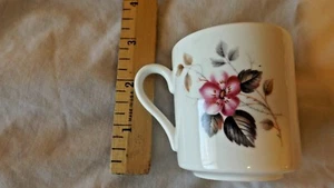 Royal Grafton Fine Bone China Demitasse Cup Red & White Flowers England CL10-4 - Picture 1 of 4
