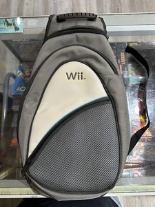 Wii Console Backpack Travel Bag Shoulder Sling Official OEM Gray White - Picture 1 of 5