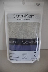 CALVIN KLEIN Boy's 2 Pack Cotton Stretch Boxer Briefs size L (12-14) New - Picture 1 of 2