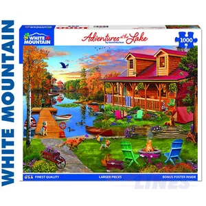 Abenteuer am See 1000-teiliges Puzzle WEISSER BERG 1746 Super Deluxe - Bild 1 von 10