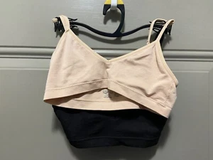 Wonder Nation Girls Seamless Bra, 2-Pack Black & Nude Color - Picture 1 of 4