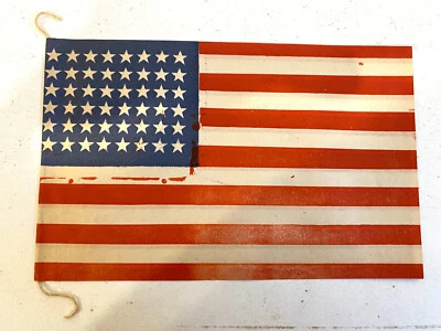 Ancien Drapeau Fanion papier libération ww2 US Américain - Photo 1/2