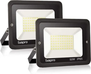  2 Pack 50W LED Floodlight Outdoor, 5000LM Ultra Bright LED Flood Lights, Cold W - Picture 1 of 7