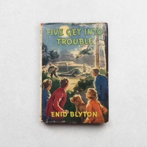 FIVE GET INTO TROUBLE 1ST EDITION 1949 SIGNED BY ENID BLYTON FAMOUS FIVE HODDER - Imagen 1 de 6