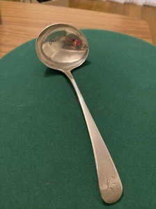 Cucharón de plata georgiano sólido con sello 1802 - Solomon Hougham 34,70 g -17 cm de largo - Imagen 1 de 5