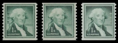1054 1054l 1054b George Washington 1c Liberty Issue Variety Set 3 MNH - Buy Now - Image 1 of 2