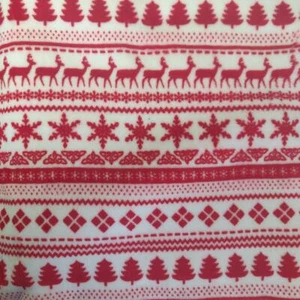 De Doble Cara Extrasuave Tacto Suave Polar Tejido Rojo y Blanco Navidad - Imagen 1 de 1