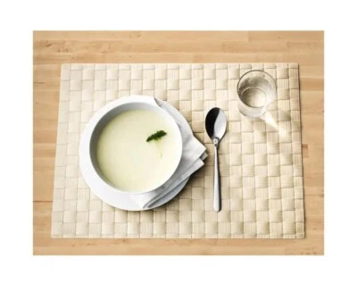 NEW SET OF 4 IKEA RECTANGLE IVORY CREAM WOVEN PLACEMATS 101.756.74 - Image 1 of 4