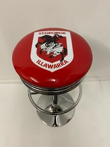 ST GEORGE ILLAWARRA DRAGONS FOOTBALL CLUB PREMIUM BAR STOOL ADJUST HEIGHT NRL - Picture 1 of 10
