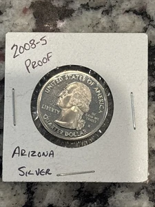 S (plata) Washington Quarter Proof 2008 (Arizona) - Imagen 1 de 9