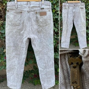 Vintage Wrangler Acid Wash Jeans SCOVILL Zipper 13MWZRH W 36 measures 35 L 32 - Picture 1 of 24