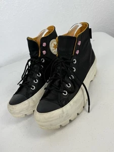 Converse Chuck Taylor Women Size 7.5 Lugged Winter High Top Shoes 568763C Black - Picture 1 of 12