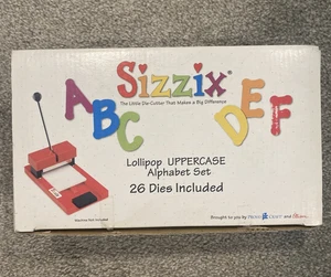 Sizzix LOLLIPOP Uppercase Alphabet Die Cut Collection 26 Die A-Z Box Letter Set - Picture 1 of 10