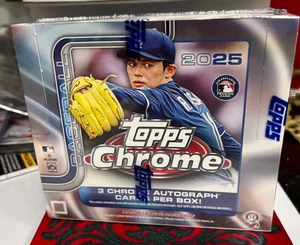 2025 Topps Chrome Baseball Jumbo Hobby Box SEALED BRAND NEW! In Hand 3 Autos per - Picture 1 of 6