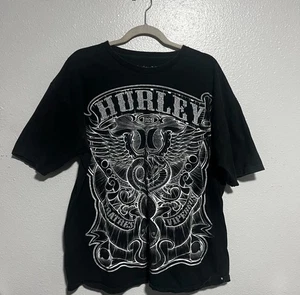 Vintage Y2K Hurley Shirt Adult XL Black Snakes Angel Wings Cyber Grunge - Picture 1 of 3