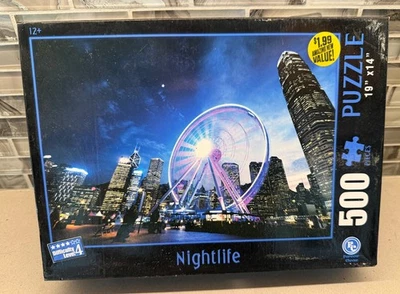 Forever Clever Nightlife 500-Piece Jigsaw Puzzle - Free Shipping - Image 1 of 2