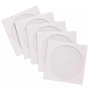 Portefeuille / enveloppe CD/DVD 124 x 127 mm blanc | paquet de 50 | livraison gratuite - Photo 1/4