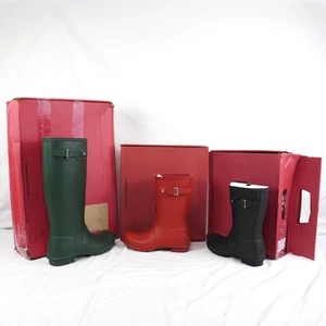 Hunter Women's Original Short Boots in Size 7-8 & Tall Boot Size 9 Lot of 3 - Picture 1 of 10