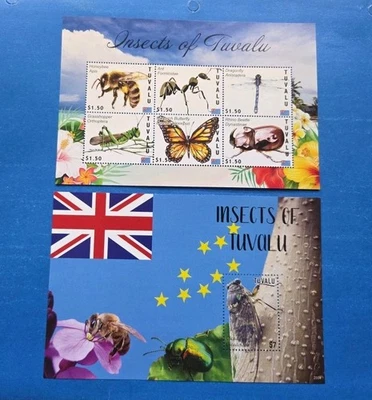 Selos de Tuvalu, Scott 1465-1466 conjunto completo, sem marca de charneira - Imagem 1 de 3