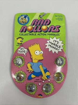 Коллекционные экшн-мраморы Rad Rollers The Simpsons 1990 Гомер Барт Лиза Симпсон - Изображение 1 из 4