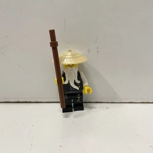 LEGO Ninjago Sensei Wu Black Robe Minifigure 2507 2521 2255 njo026 w/ Hat - Picture 1 of 2