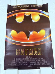 1989 Batman Rolled Original 27x40 Movie Poster Michael Keaton Jack Nicholson - Picture 1 of 5