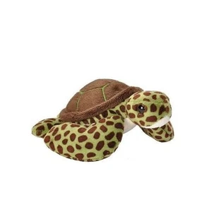Pocketkins Eco Green Sea Turtle soft plush stuffed toy 5"/13cm Wild Republic - Picture 1 of 3