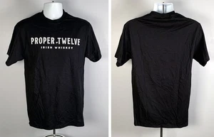 Proper No Twelve Irish Whiskey T Shirt Mens Large Black Cotton New - Picture 1 of 3