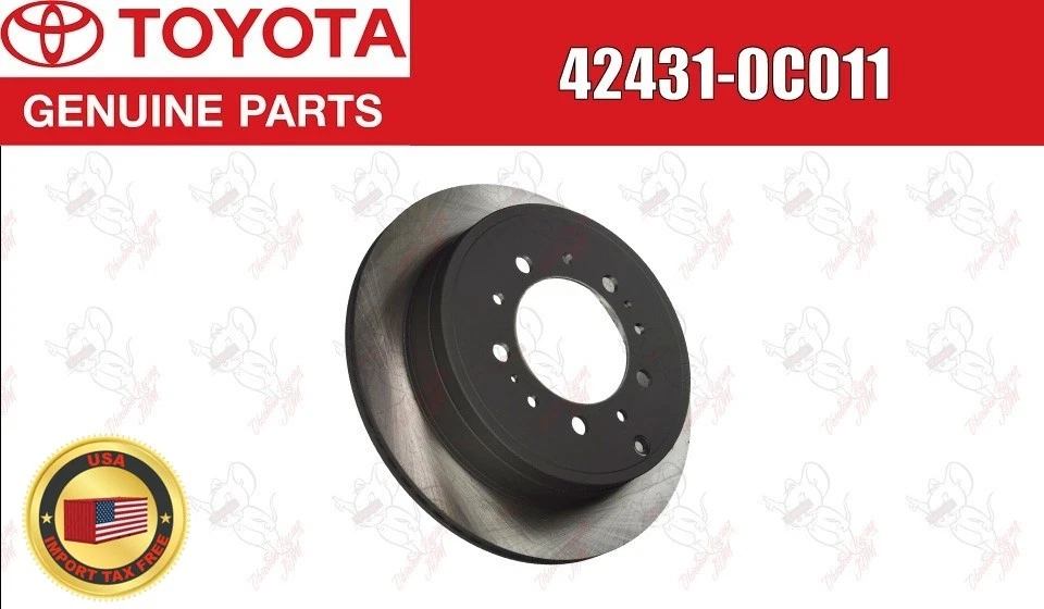 Toyota OEM Rear Brake Rotor 42431-0C011 for Lexus LX570 - Image 1 of 4